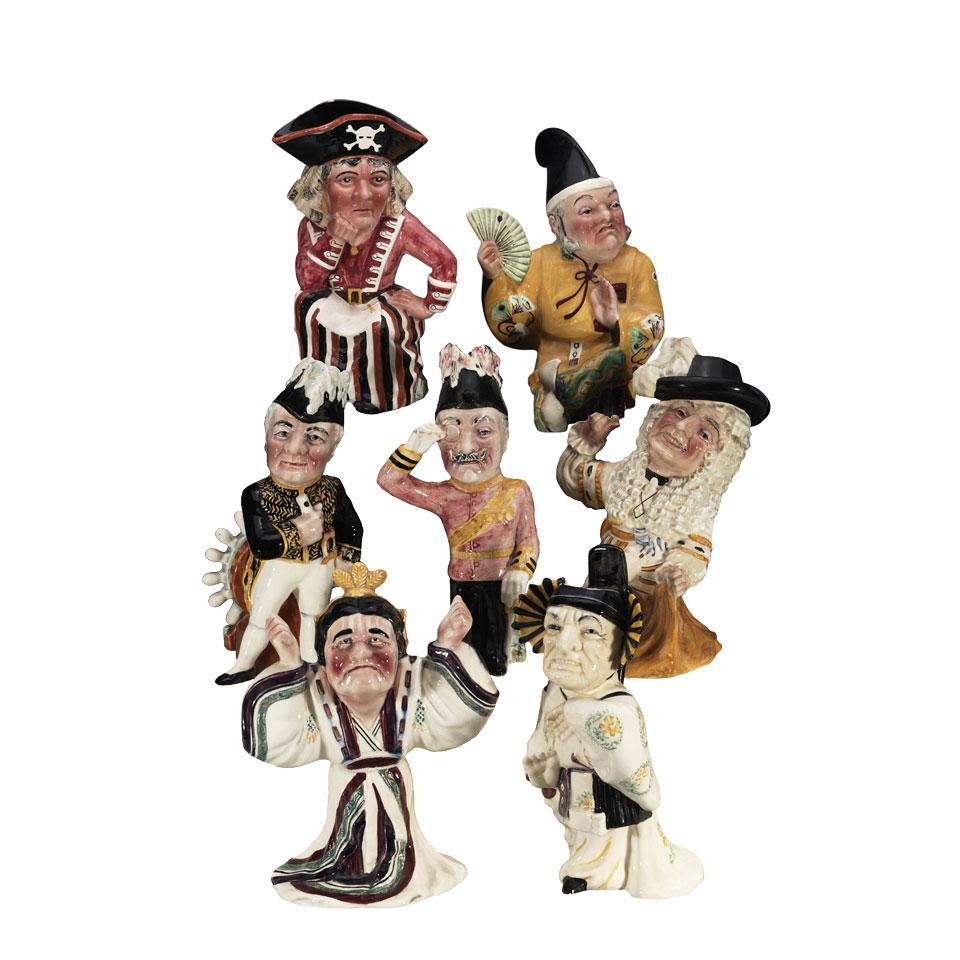 Seven Shorter & Son D’Oyly Carte Opera Co. Character Jugs, 20th century
