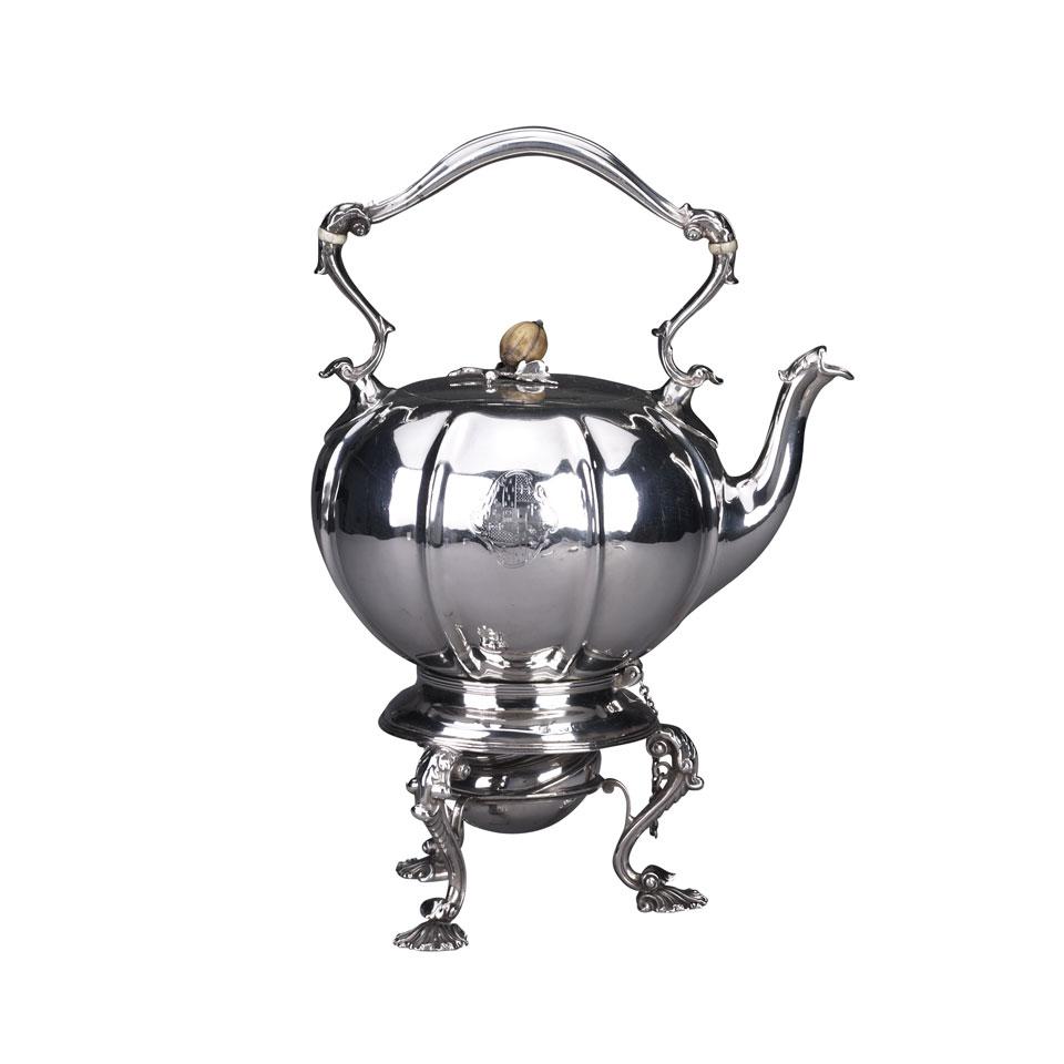 Victorian Silver Kettle on Lampstand, Paul Storr, London, 1837