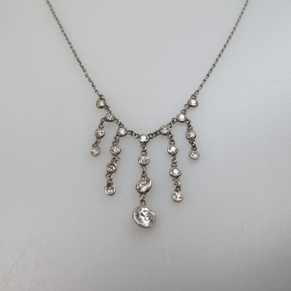 Platinum Fringe Necklace