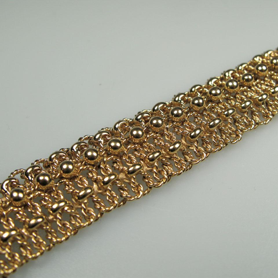 18k Yellow Gold Woven Strap Bracelet