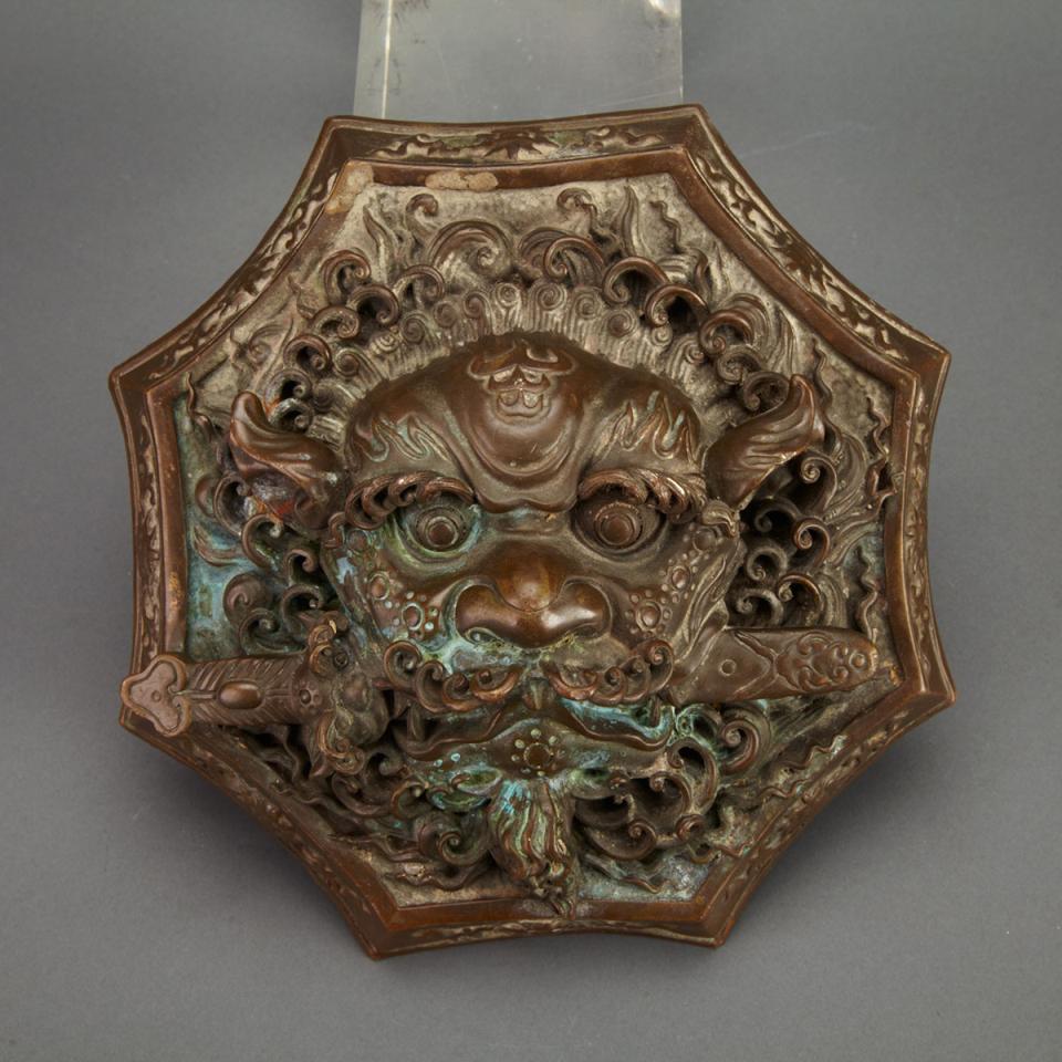 Bronze Monster Door Ornament, First Half 20th Century