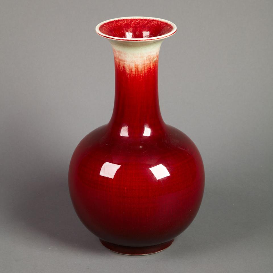Ox-Blood Glazed Vase, 20th Century