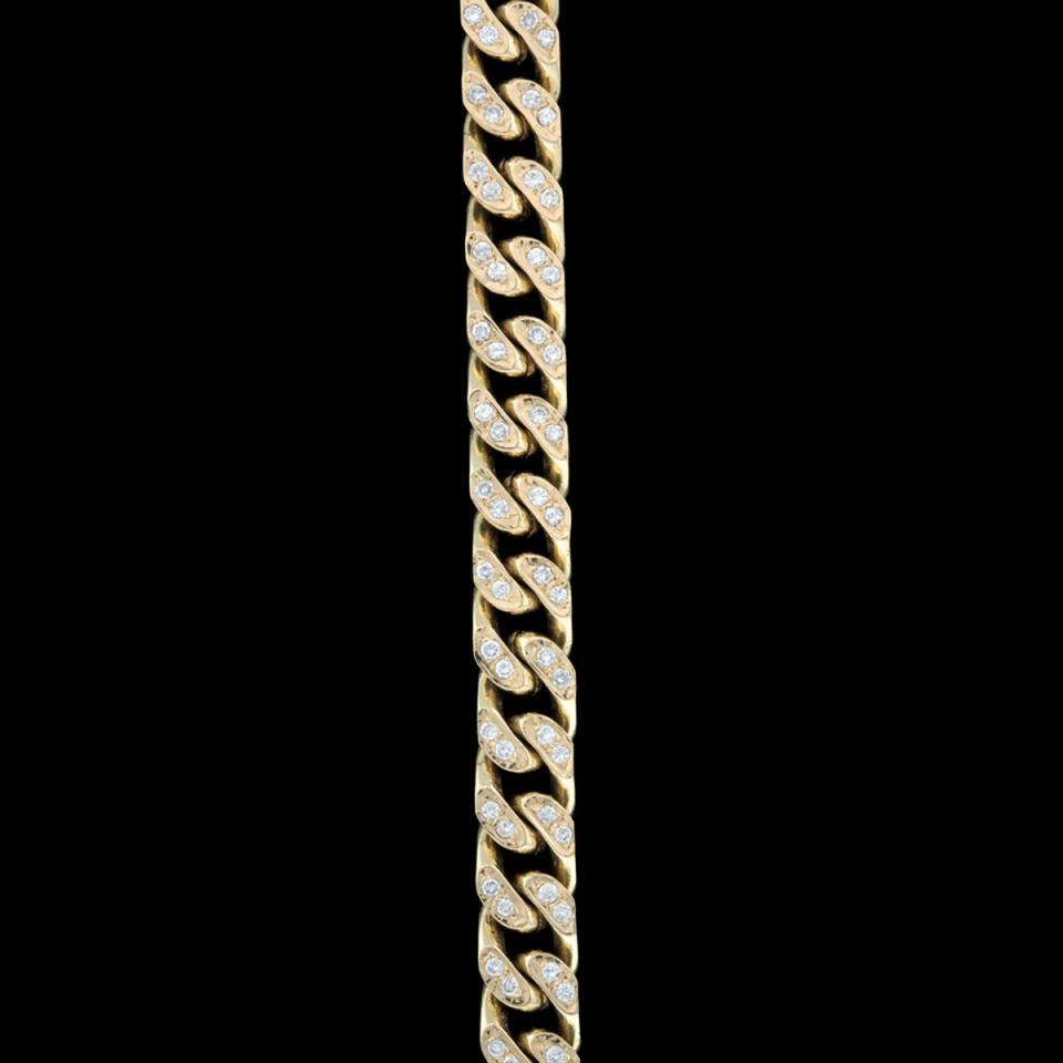 Italian 18k Yellow Gold Curb Link Bracelet