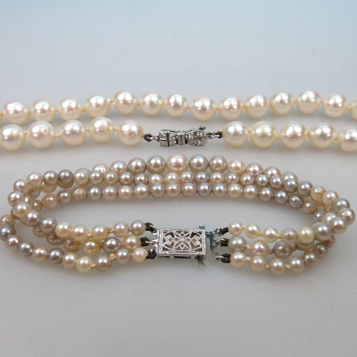 Single Strand Cultured Baroque Pearl Necklace