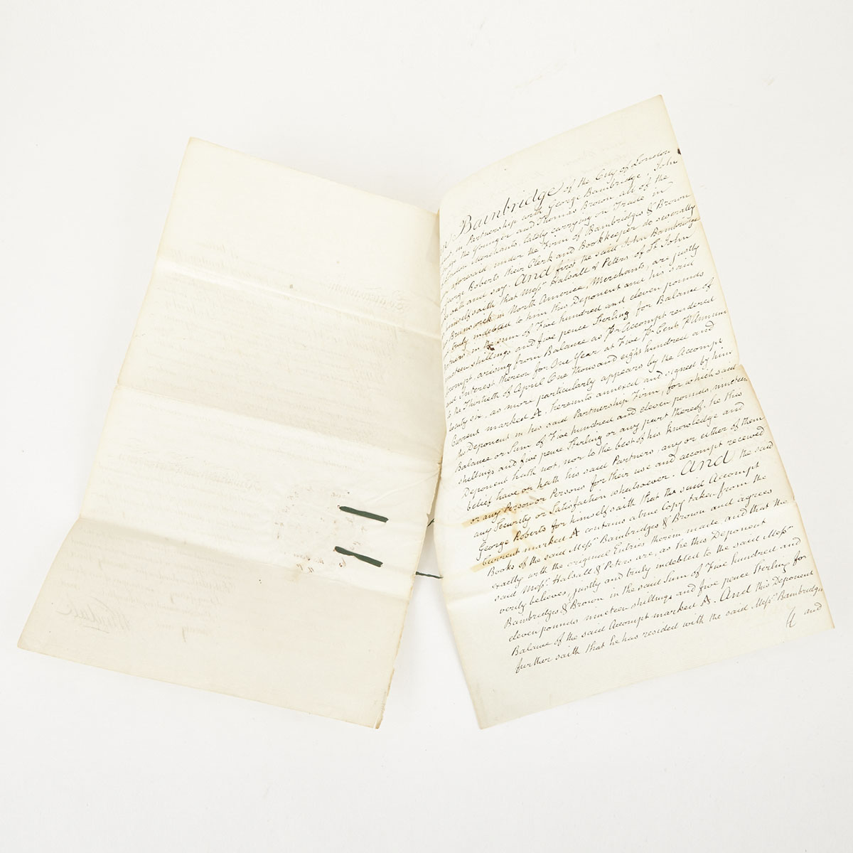 George II City of London Affidavit Document, 1829